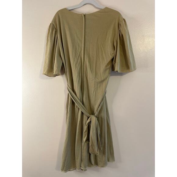 Vintage 70s Roberta California Womens V-neck Cottagecore Rose Embroidery Dress 9 - Picture 2 of 9